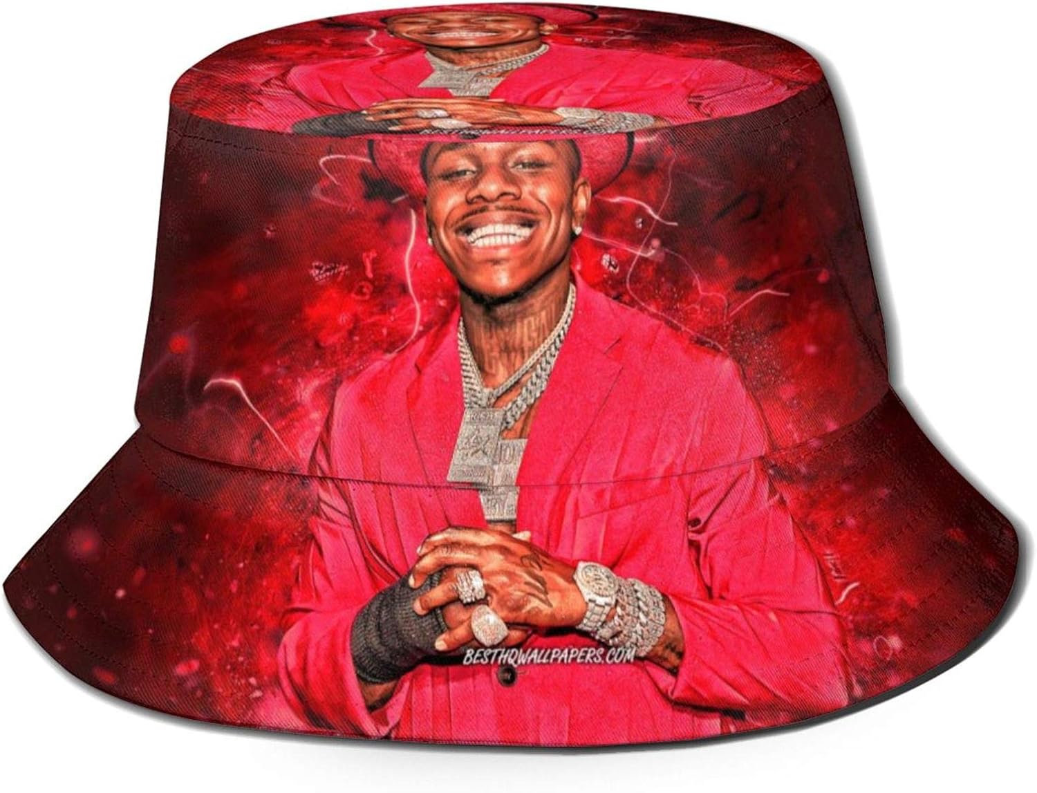 Fashion DaBaby Baby On Baby Print Bucket Hat Summer Reversible