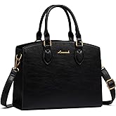 LOVEVOOK Purses and Handbags for Women, Vintage Tote Shoulder Bag Trendy, PU Leather Satchel Bag, Medium Ladies Hand Bag