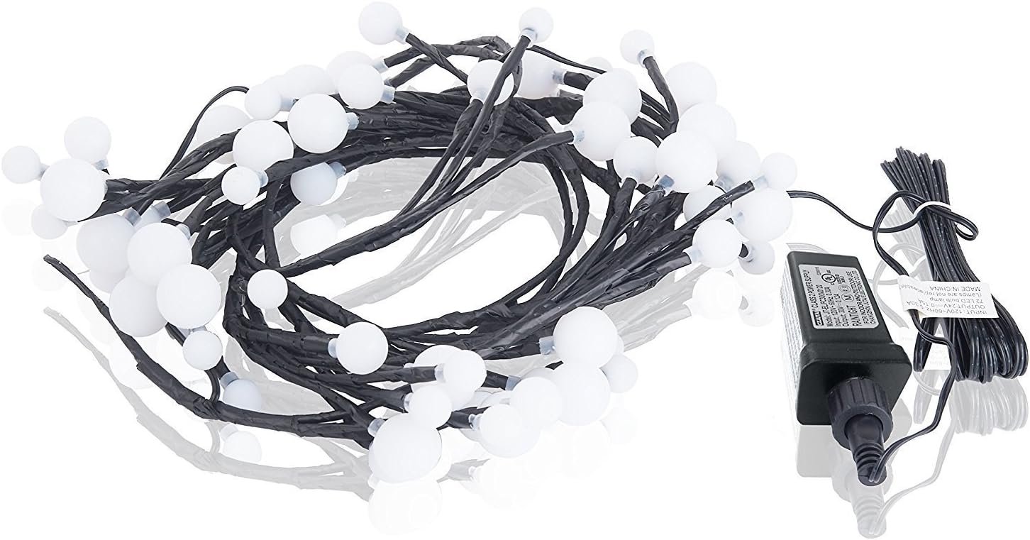 Rattan lamp, KiKiStar 8ft 72LEDs Outdoor String Lights for Patio, LED String Lights For Cafe, Garden, Yard, Party, Bedroom, Wedding, Curtain, Bar - Warm White