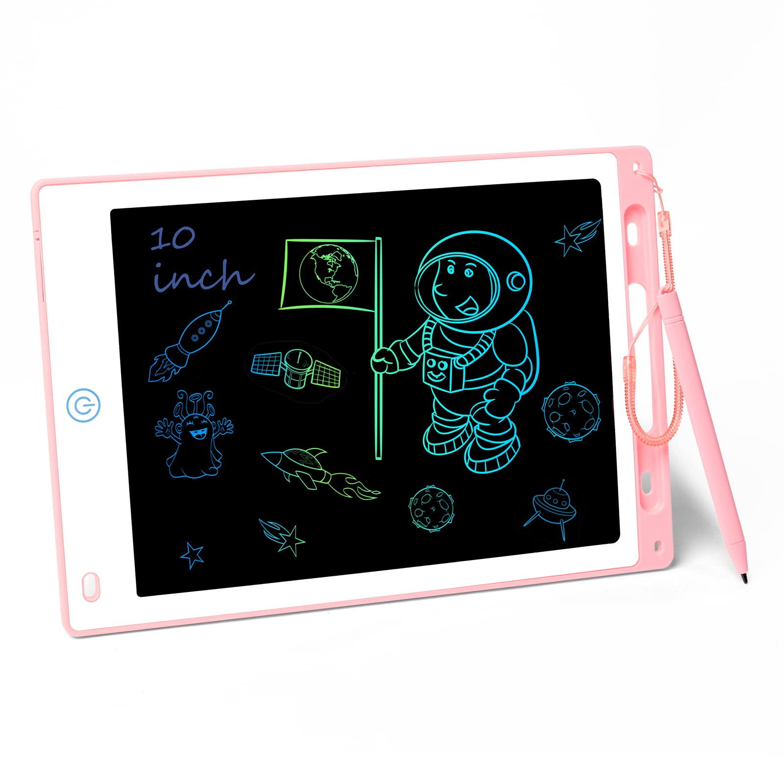Vicloon LCD Writing Tablet, 10 Inch Colorful Drawing Board Digital eWriter Electronic Graphics Tablet, Kids Doodle & Scribble Boards Handwriting Drawing Pad Lock-Key Learning Writing Board for Kids