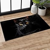 MIEPOS Cute Black Cat Indoor Door Mat,Animal Kitten Doormat,29.5x17in Non-Slip Rubber Backing Floor Mat,Entry Rug,for Living Room,Office,Rv,Kitchen,Entryway Doorways Mats Decor,Doormats Gifts