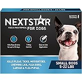 NextStar Flea &amp; Tick Topical Dogs Small, 7-Way, 1-Month | Ideal for Small Dogs; Kills Fleas, Ticks, Mosquitoes &amp; Lice; 1-month; 30-Day Protection