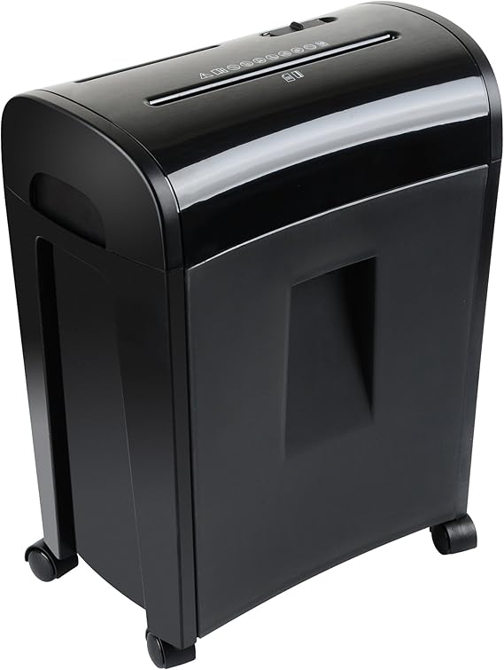 Professional shredder with waste basket for up to 10 sheets of paper