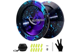 WATIEOBOO Yoyo Professional Metal Responsive Yoyo for Kids 8-12, Unresponsive Yoyo for Adults Intermediate-Advanced Players with U Type KK Bearing + Glove and 10 Replacement Yoyos Strings