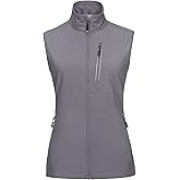 33,000ft Women's Lightweight Running Vest Outerwear with Pockets, Windproof Sleeveless Jacket for Golf Hiking Travel