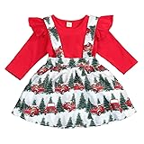 Toddler Kids Baby Girls Christmas Outfits Ruffle