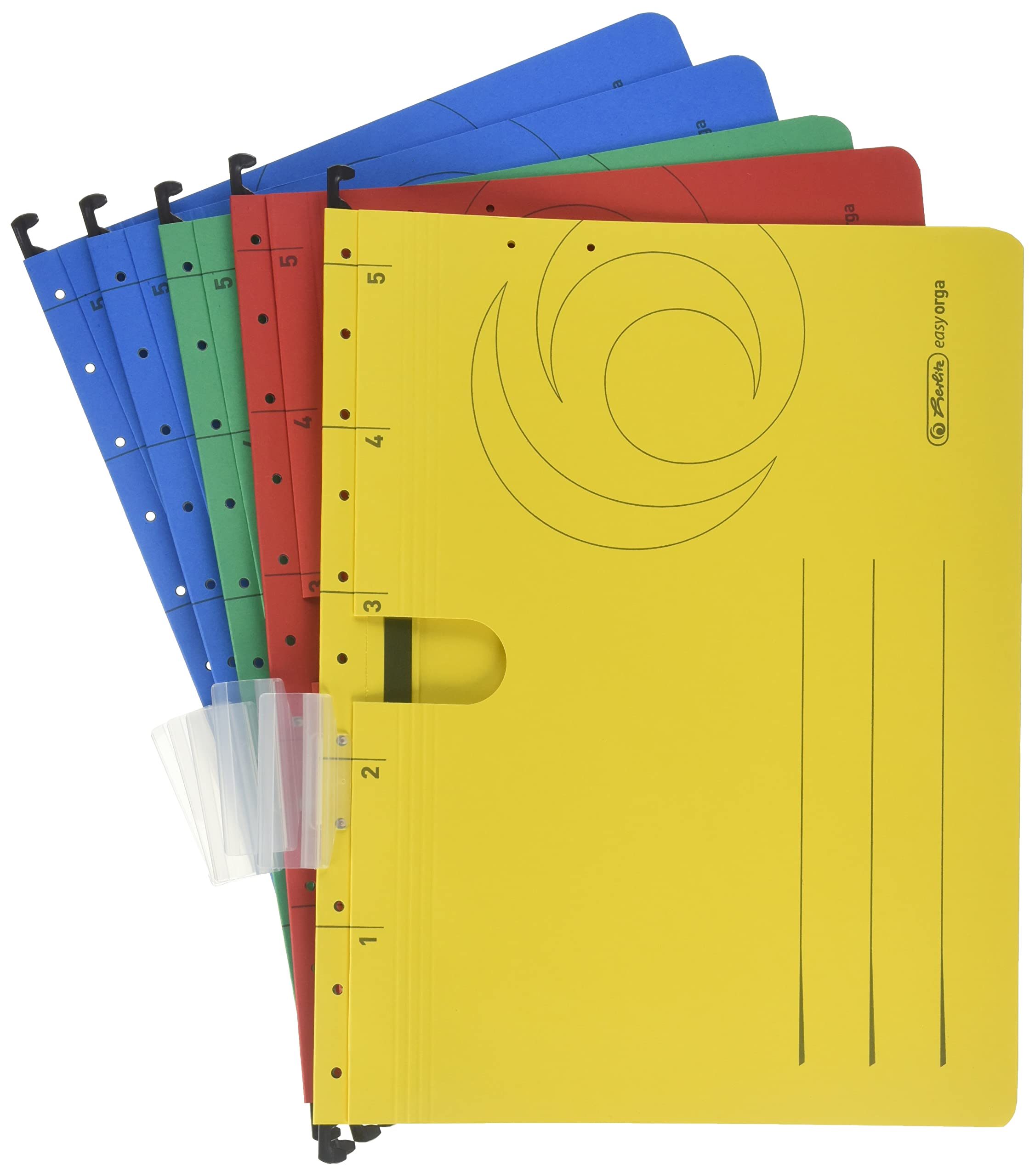 Herlitz A4 Hanging File - Assorted Colours (5 Pieces)