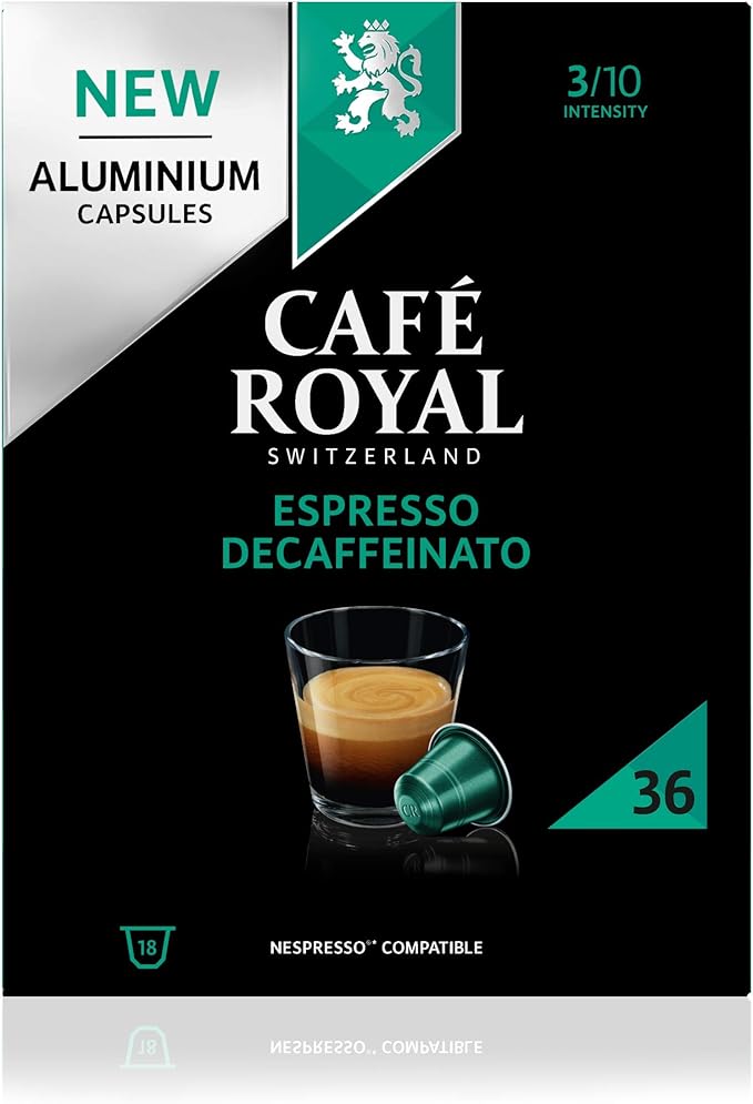 Café Royal Espresso Decaffeinato 36 Nespresso (R)* Compatible Aluminium