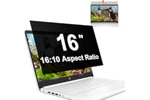 Mamol 16 Inch Laptop Privacy Screen Compatible with Lenovo Hp Dell Acer Asus Thinkpad Envy Xps, 16:10 Aspect Anti Blue Light Glare Privacy Filter, 16:10 Removable Laptop Screen Privacy Shield 16 in,