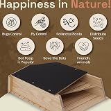 MUNEFE Bat House Kit Wooden Double Chamber Bat Box Shelter Handcrafted Outdoor view 4