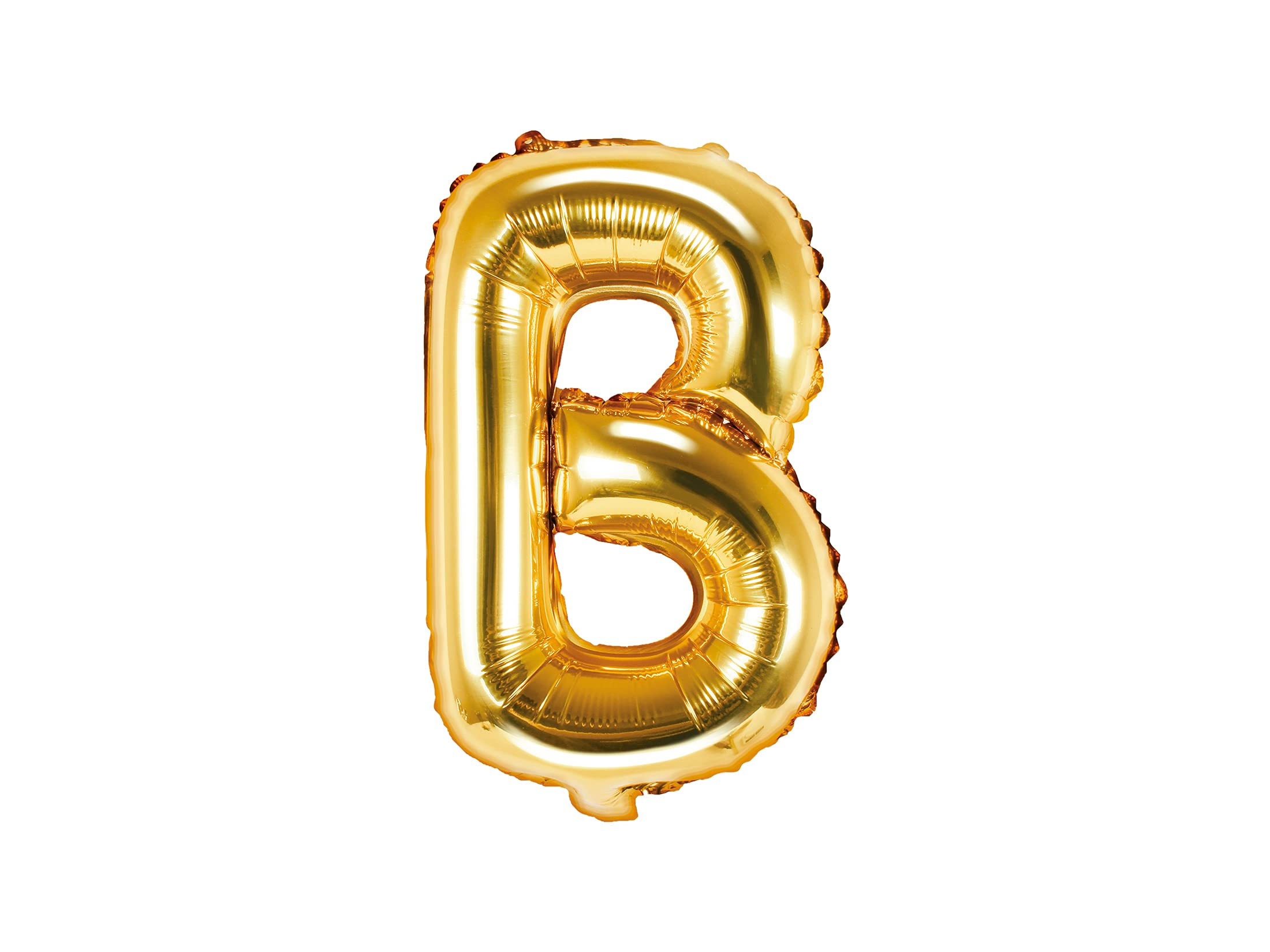 PartyDeco Foil Balloon Letter B Gold Birthday Wedding Anniversary Foil Balloon Letter B Gold Size Approx. 35 cm Birthday Wedding Engagement New Year's Eve Party Foil Balloon Hel Decoration Birthday