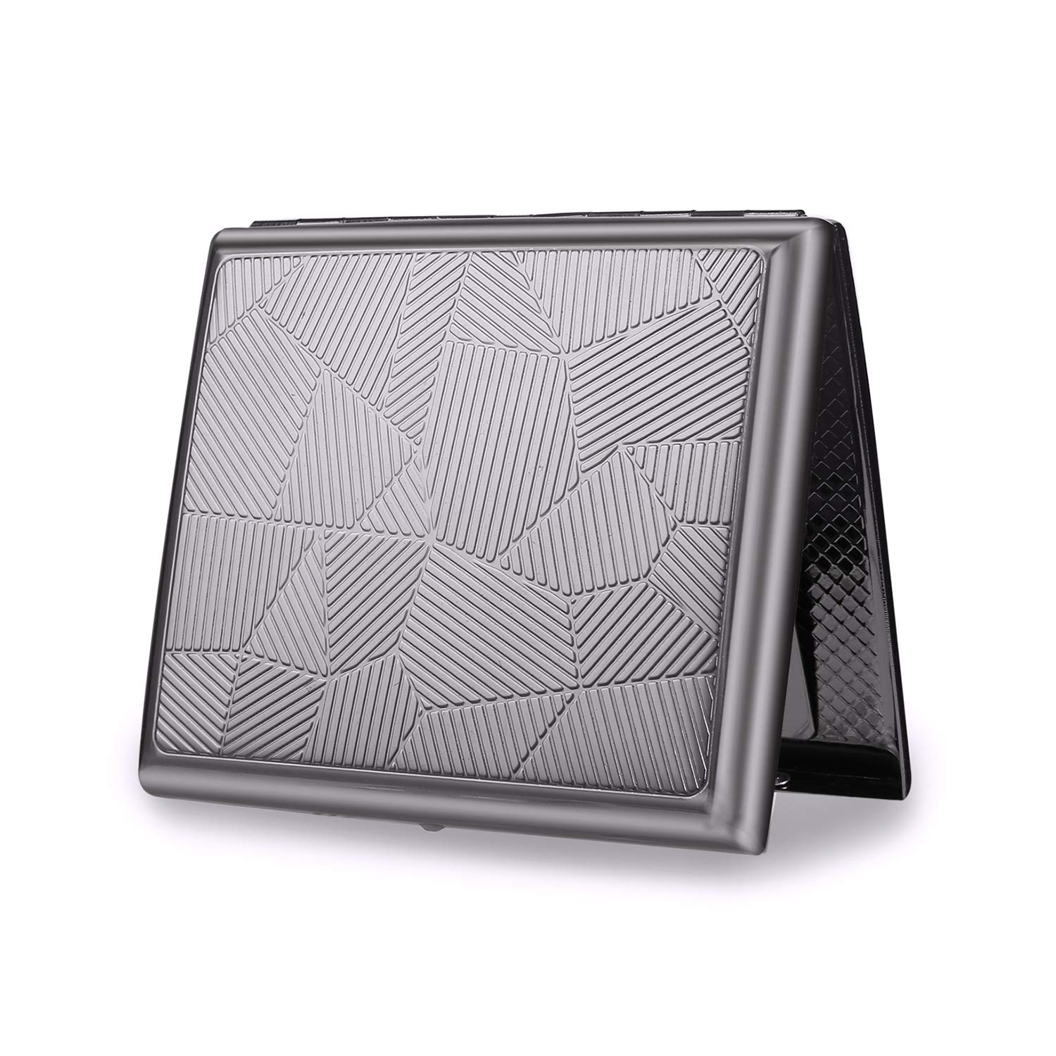 hopewey HWYH01 Elegant Black Cigarette Case Metal for 20 Cigarette Boxes Cigarette Box Metal Cigarette Box Cigarette Boxes