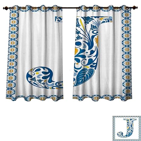 Amazoncom Rupperttextile Cortinas Opacas Con Letra J