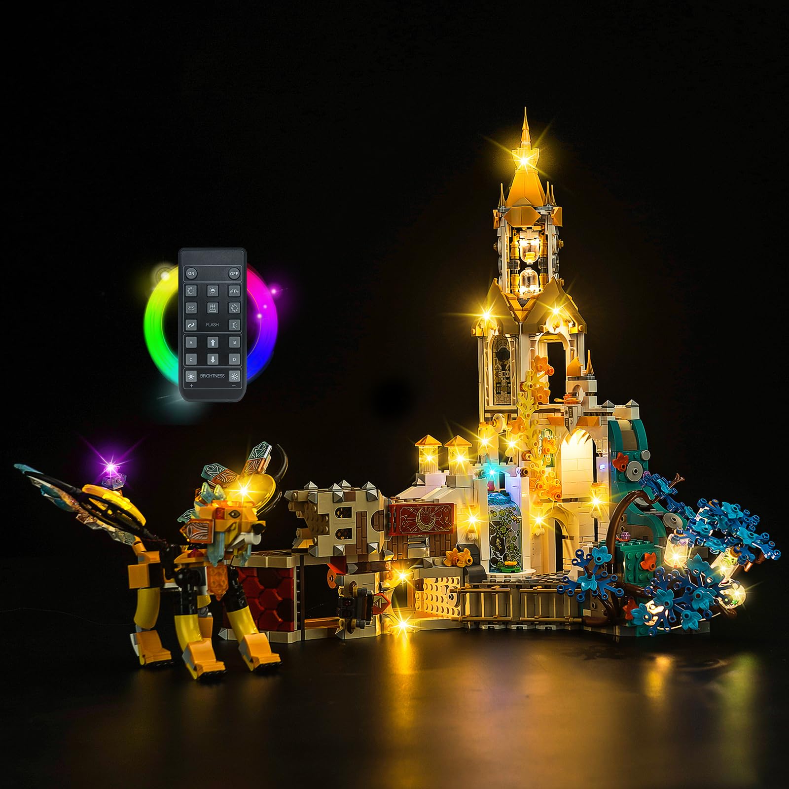 LocoLee RC Led Light Set Compatible with Lego Castle Nocturnia Led Decoration Lighting Kit Compatible with Lego 71486 Building Blocks Model,Only Lights Set,No Model — image 1