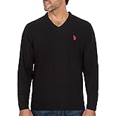 U.S. POLO ASSN. Men's V-Neck Ultrasoft Trim Fit Acrylic Sweater - Casual Lightweight Under or Over Layer