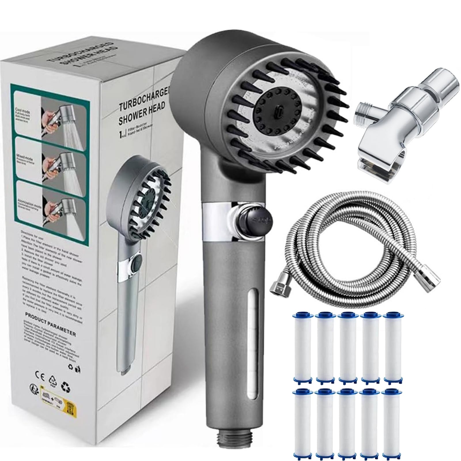 Photo 1 of ** sold as is, no refund/return** see comments*
Handheld Shower Head - Model 2025 Powerful Booster Shower Head, Handheld Shower Set, Multi-Mode Filter Shower, 60 Inch Hose & 10pcs Replaceable Filter