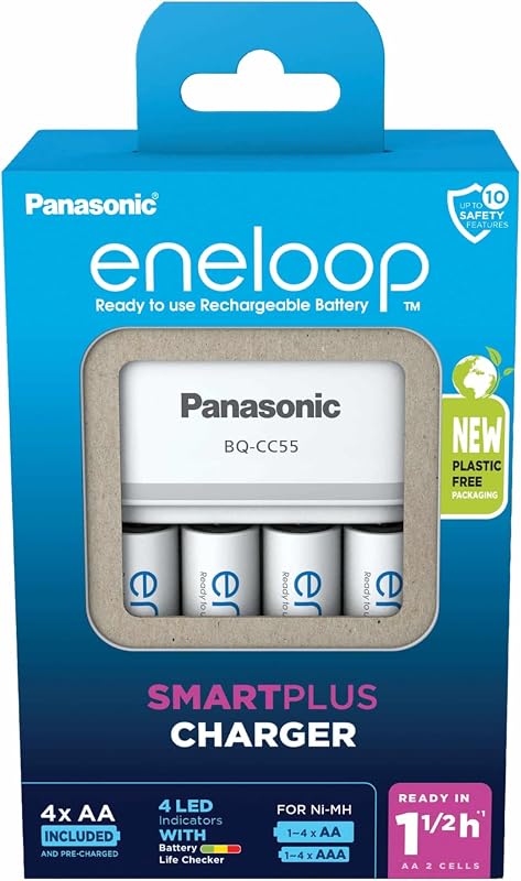 SmartPlus-Ladegerät für 1–4 AA/AAA NI-MH-Akkus