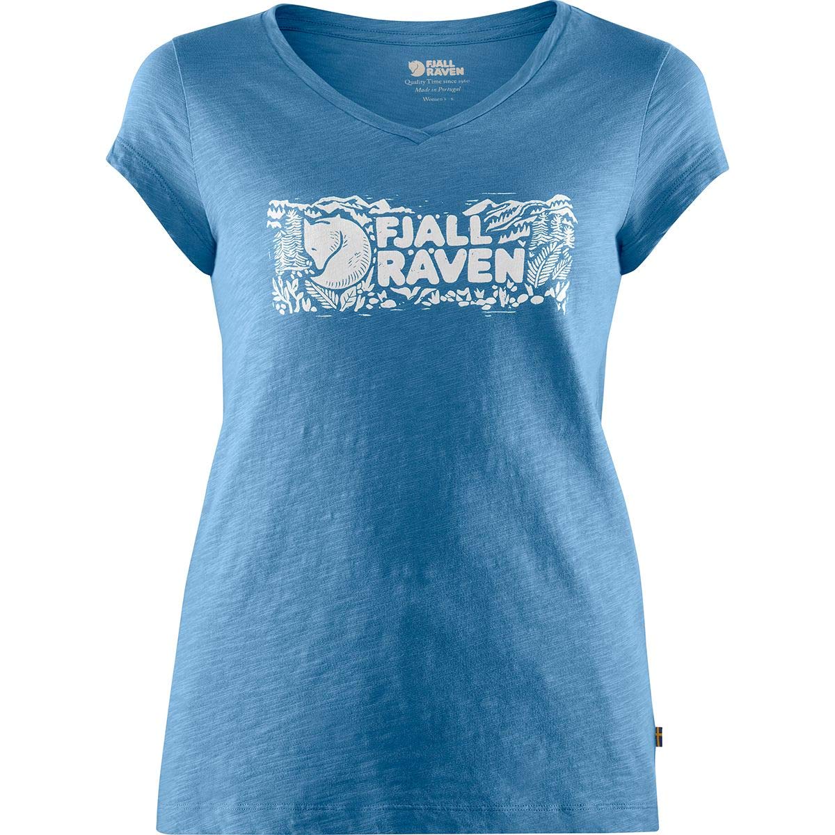 FJALLRAVEN F89982-524 Logo Stamp T-shirt W River Blue XXS