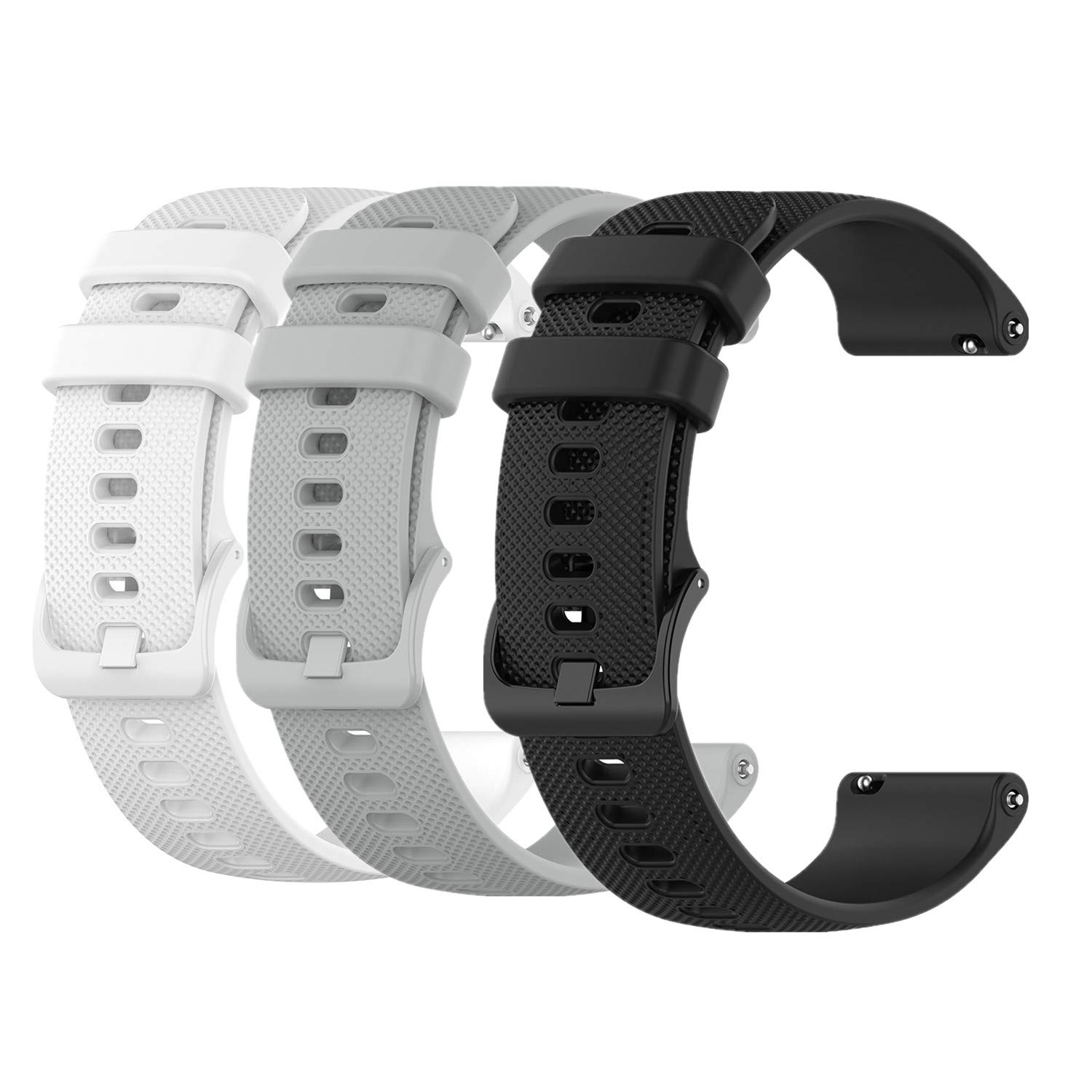 Muovrto Watch Strap for Garmin forerunner 255/ Venu 2/vivoactive 4, Silicone Watch Band Replacement Band for Polar Vantage M