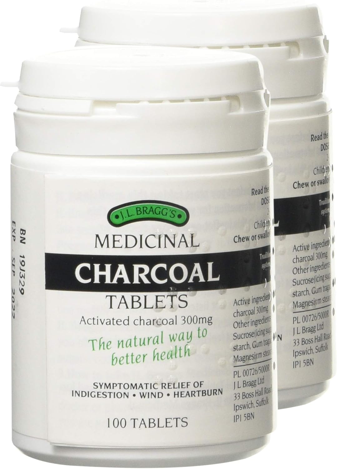 J.L Bragg's Charcoal Tablets 100, Pack of 2, 100 Count (Pack of 1) - Image 5