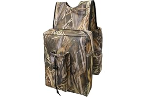 UNISTRENGH Snowmobile ATV Tank Saddlebags Durable Universal ATV Fender Bag Camo Waterproof Front Accessories Storage Pack Luggage with Water/Drink Pocket (Camouflage)