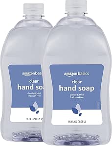 Amazon.com : Amazon Basics Gentle & Mild Clear Liquid Hand Soap Refill ...