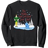 Christmas Elf Winter Buddies Narwhal Elf Christmas Sweatshirt