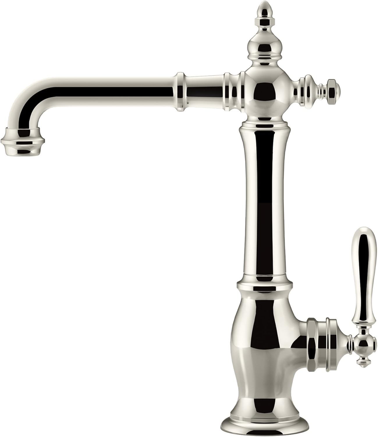 KOHLER K-99267-CP Artifacts Bar Sink Faucet with Victorian Spout Design, Polished Chrome - - 