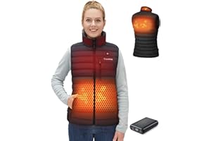 TIDEWE Women’s Lightweight Heated Vest with Battery Pack for Hunting/Hiking