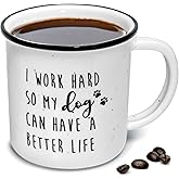 MAINEVENT I Work Hard So My Dog Can Have A Better Life Mug 11 Ounce Ceramic Coffee Mug, Gifts For Dog Lover Cup