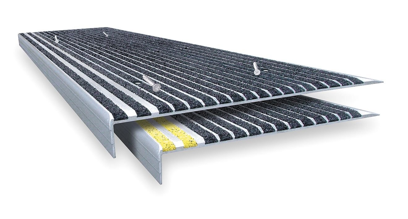 Wooster 500BLA46 Black, Extruded Aluminum Stair Tread Cover, Installation Method Fasteners