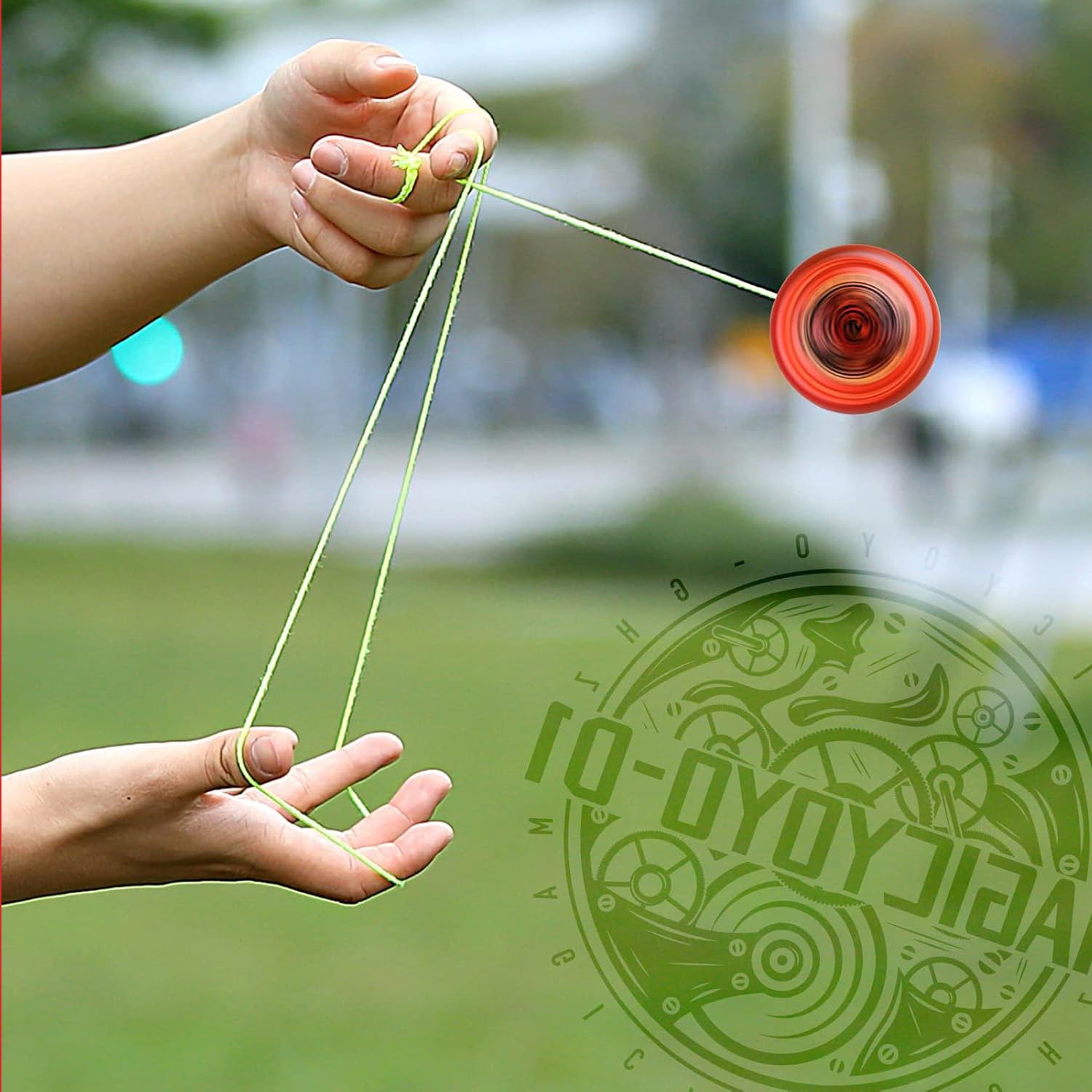 Looping Yoyo D1 Responsive Yo Yo for Kids Beginners, 2A Loop Yo-yo Starter Yo-Yo Easy to Play Basic String Tricks (Red)