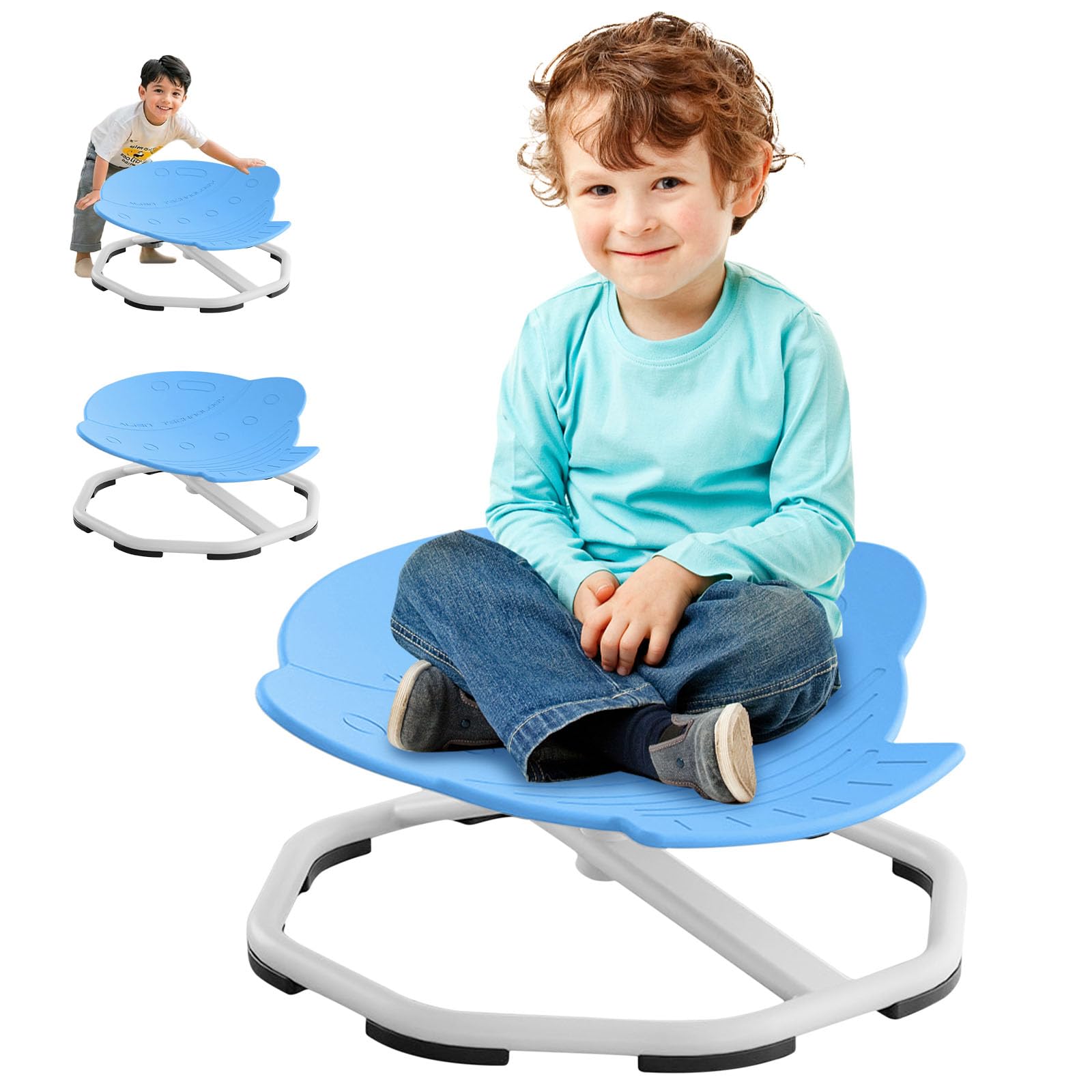 Caossuixin Sensory Spinning Chair for Kids,Spinning Chair for Autism 360Β° Swivel Chairs and Autism Sensory Equipment, Spin Seat for Training Body Coordination, Relief Motion Sickness Swivel Seat