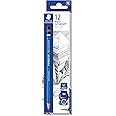 Staedtler Mars Lumograph 9H Graphite Art Drawing Pencil, Very Hard, Break-Resistant Bonded Lead, 12 Pack, 100-9H, blue (100-9H VE)
