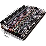 7KEYS Retro Typewriter Keyboard, Electric Typewriter Vintage with Upgraded Mechanical Bluetooth 5.0, Multi Devices Connection