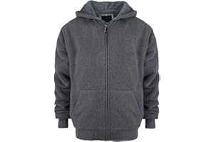 LeeHanTon Boys Sherpa Hoodie Zipper Sports Warm Youth Fleece Jacket
