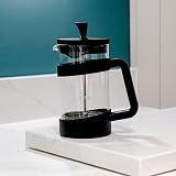Café Olé Style Cafetière 600ml 2 Cup Plastic Glass French Press Black view 2