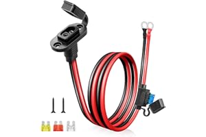 VGOVIWIN SAE to O Ring Connector 2FT 10AWG, SAE Battery Quick Connect Plug Waterproof Extension Cable for Solar Panel, Street & Road Glide Motorcycle Charging Port Upgrade, RV, Solar Generator Battery Charger