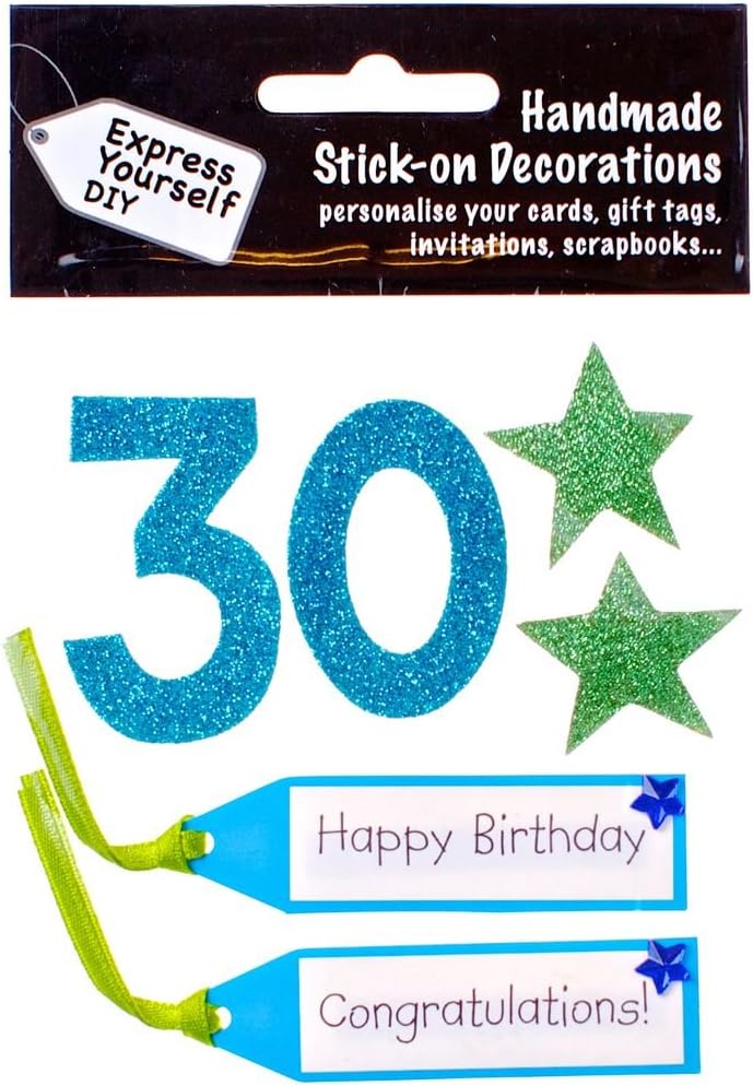 Express Yourself DIY, self Adhesive, Blue 30, Topper - Ideal for Card Making Scrapbooking, Papercrafts, Childrens Crafts etc