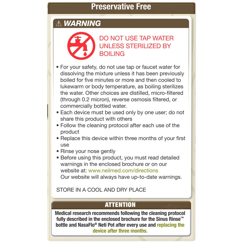 NeilMed Sinus Rinse Premixed Refill Packets with Xylitol, 60ct.