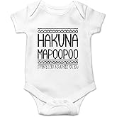 AW Fashions Hakuna Mapoopoo Baby Bodysuit Cute and Funny Newborn Apparel Trendy Outfit for Boys or Girls