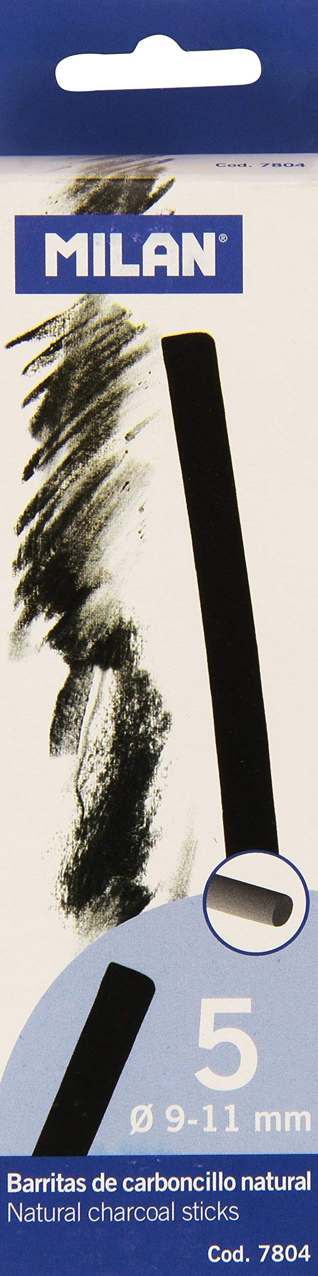 Caja 5 barritas de carboncillo Natural Ø 9-11mm