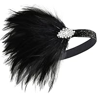 Flapper-Stirnband Mit Weißen Federn – Perfekt Für Halloween & Mottopartys