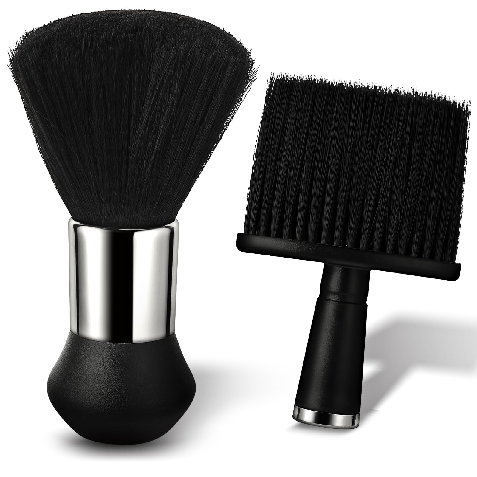 2 Pcs Neck Duster Barber Brush to Remove Loose Hair, Professional Neck Duster for Brushing off Hair Around Neckline and Ears After Haircut