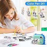HiMont Kids Camera Instant Print 20MP Dual Lens 32GB Blue 3 Rolls Paper view 5