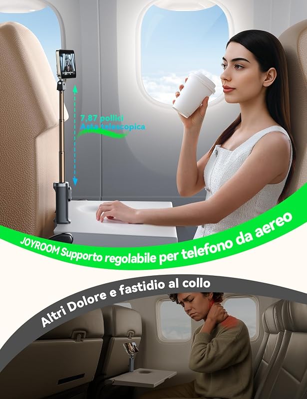MagSafe Treppiede Smartphone All-in-1 Viaggio Accessori Utili Girevole a 360° Estensibile Selfie Stick con Treppiede e Telecomando Cellulare Supporto per iPhone Samsung Android — foto 8 di 8
