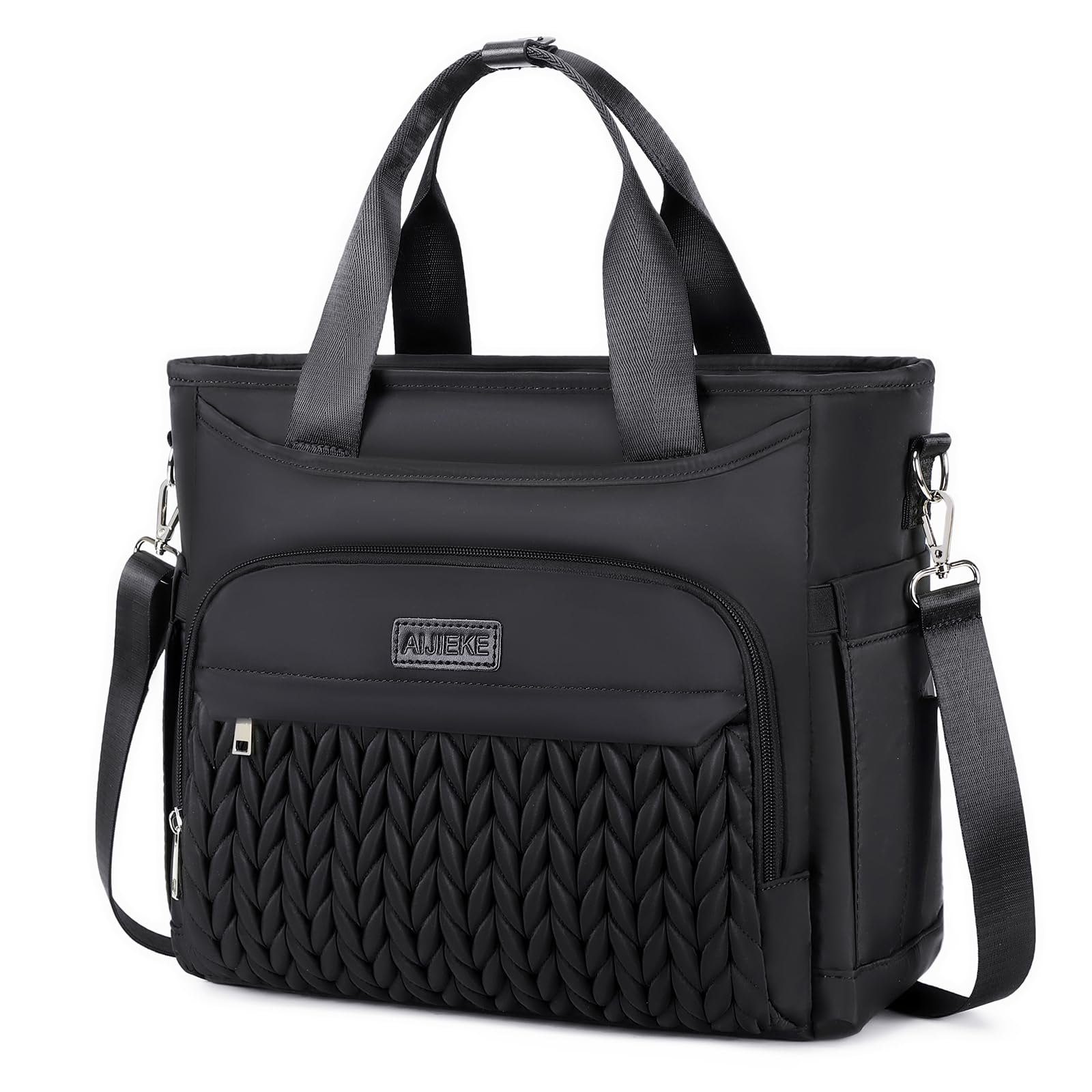 Photo 1 of AIJIEKE Insulated Lunch Bag for Men Women, Lunch Box, Lunch Tote for Work, Large Leak Proof Cooler Bag with Removable Strap, Reusable Adult Lunchbag, Picnic, Office, Beach (A.Black)