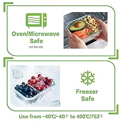 HOMBERKING 10 Pack Glass Meal Prep Containers 2