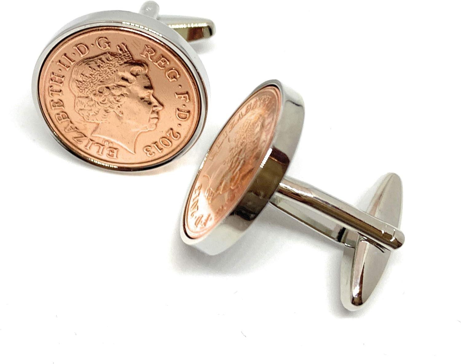 2013 wedding anniversary cufflinks Penny for luck - Image 4