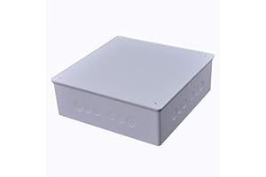 DJC Supply Co. 12" x 12" x 3" PVC Plastic Junction Conduit Box with Pre Molded 3/4" & 1" Punch in Holes